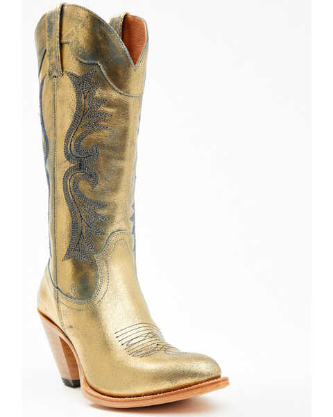 Shyanne Women's Sass Western Boots - Pointed Toe, Gold, hi-res