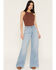 Image #1 - Wrangler Women's High Rise Light Wash Canyon Wide Denim Jeans, Light Wash, hi-res