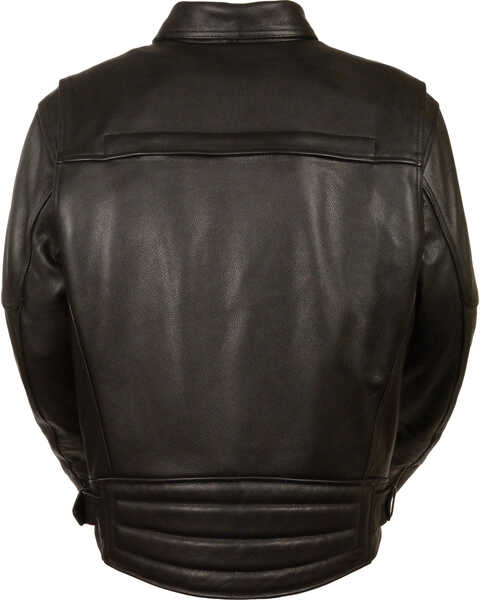 Image #3 - Milwaukee Leather Men's Side Set Belt Utility Pocket Motorcycle Jacket - 3X, Black, hi-res