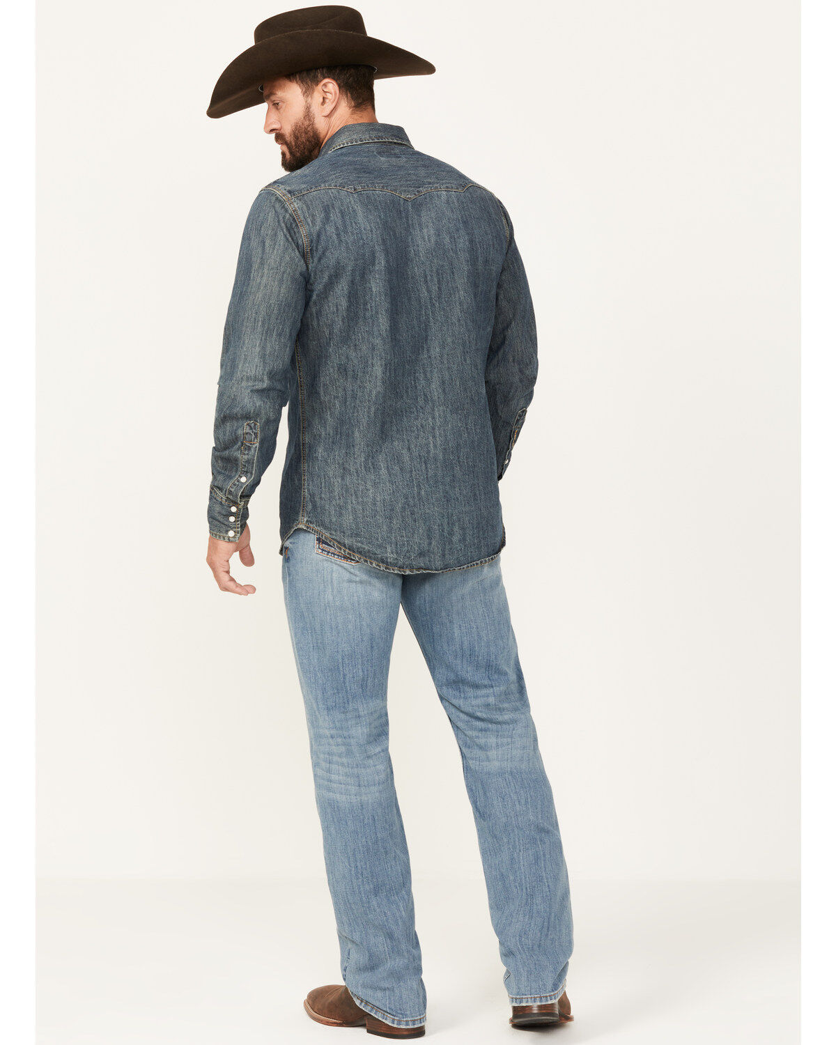 Image #4 - Moonshine Spirit Men's Whiskey Wash Decker Slim Straight Stretch Denim Jeans, Medium Wash, hi-res