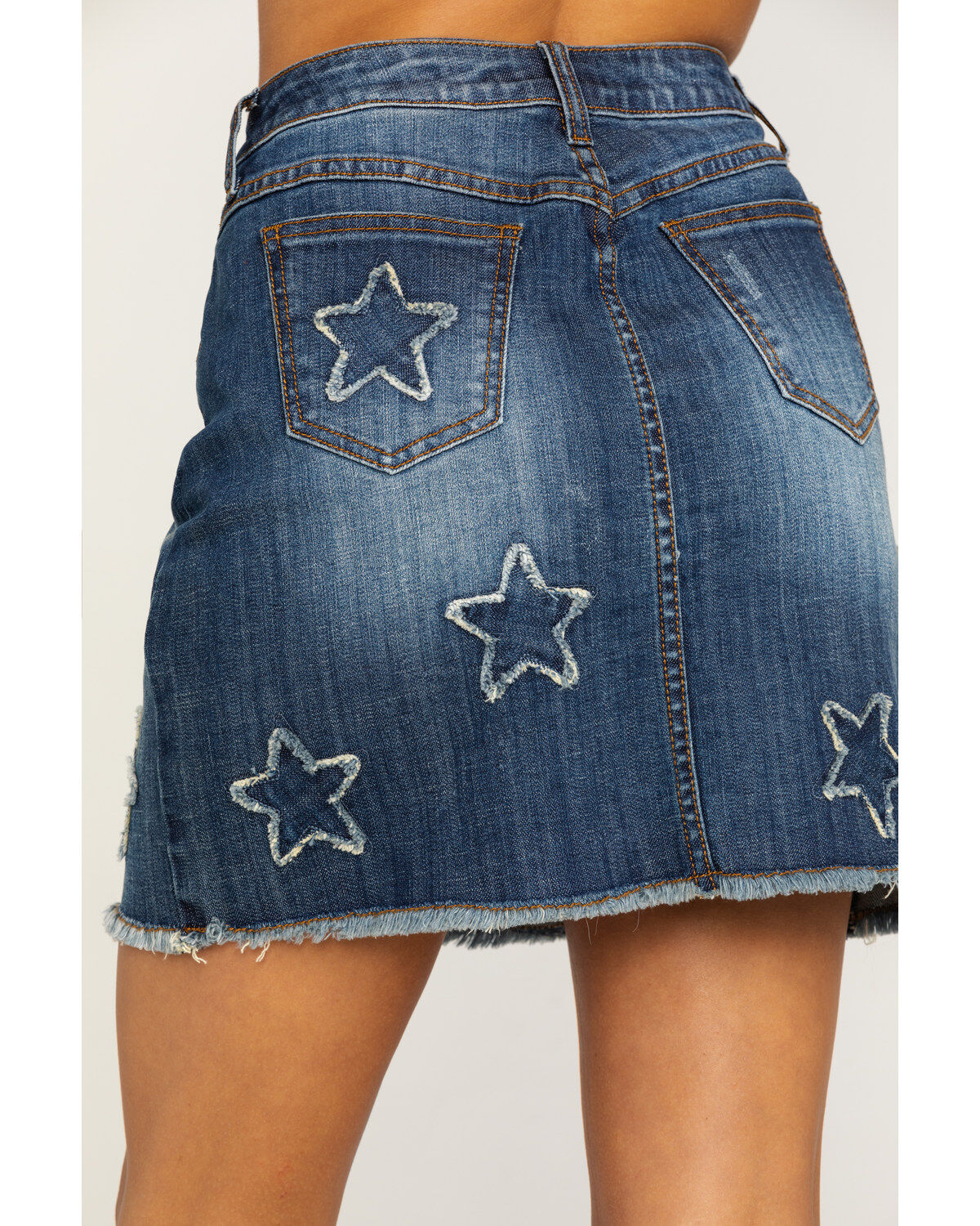 Image #5 - Stetson Women's Star Denim Skirt, , hi-res