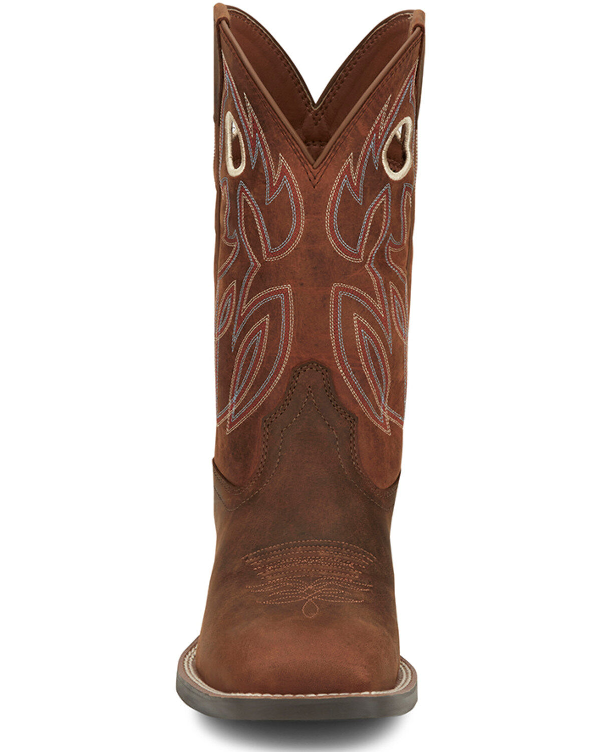 Image #4 - Justin Men's Bowline Western Boots - Broad Square Toe, Brown, hi-res