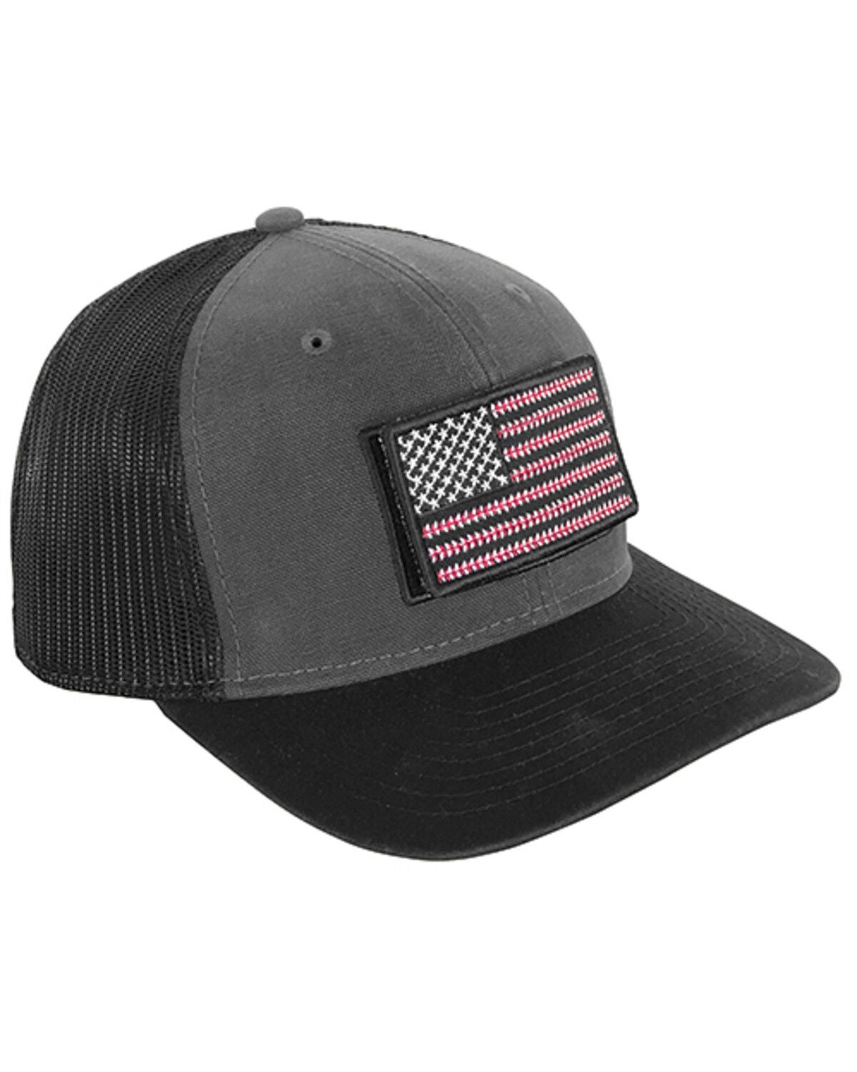 Dri-Duck Men's Hudson Americana Flag Patch Ball Cap, Black, hi-res