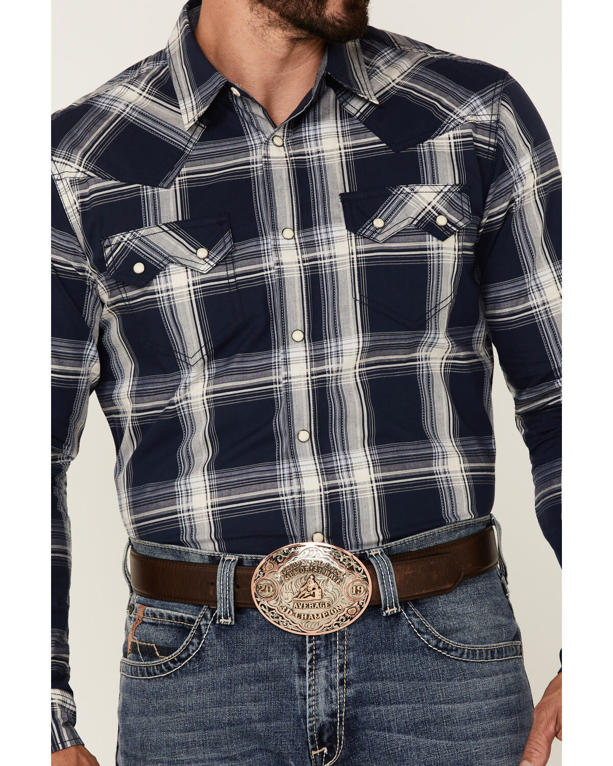 【当店限定販売】 Men's James Cody Transfer Snap Sleeve Long Plaid Large トップス