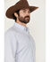 Image #2 - Wrangler x Cody Johnson Men's Striped Print Long Sleeve Button-Down Western Shirt, Blue, hi-res