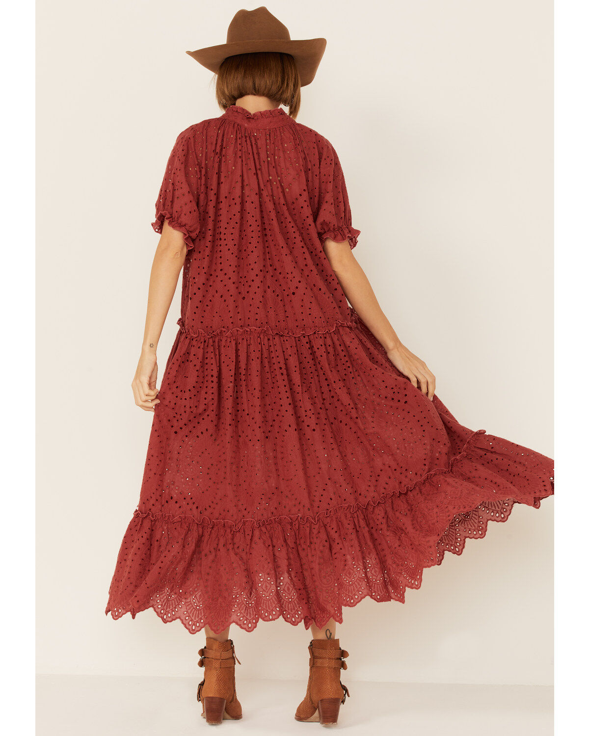 Image #3 - Saints & Hearts Women's Eyelet Lace Midi Dress, , hi-res