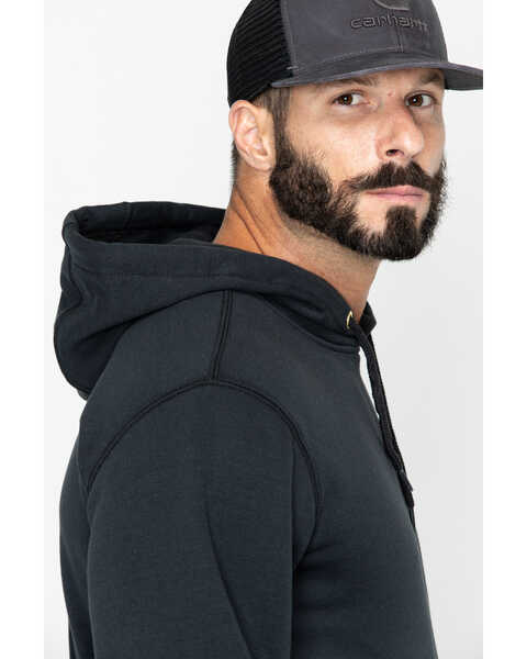 Image #5 - Carhartt Men's Hooded Logo-Sleeve Sweatshirt, Black, hi-res
