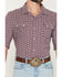 Image #3 - Wrangler Men's Coconut Cowboy Conversation Print Short Sleeve Snap Western Shirt, Red, hi-res