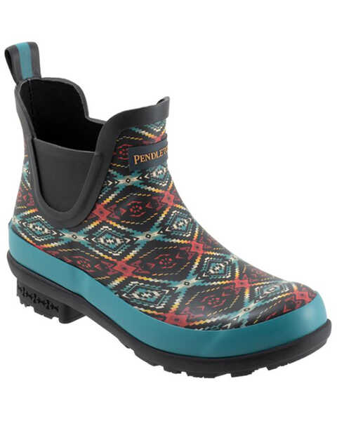 Pendleton Women's Carico Lake Chelsea Rain Boots - Round Toe, Black, hi-res