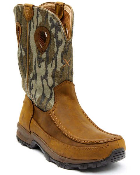 Twisted X Men's Western Work Boots - Soft Toe, Brown, hi-res