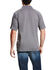 Image #2 - Ariat Men's Grey AC Pique Short Sleeve Polo Shirt - Tall, Grey, hi-res