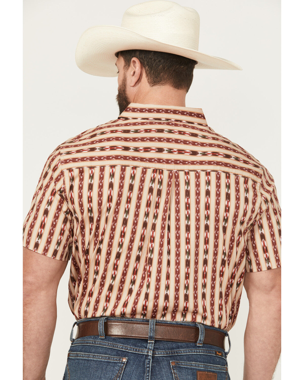 Product Name:  Cody James Men's Bridgestone Southwestern Striped Short Sleeve Button-Down Stretch Western Shirt