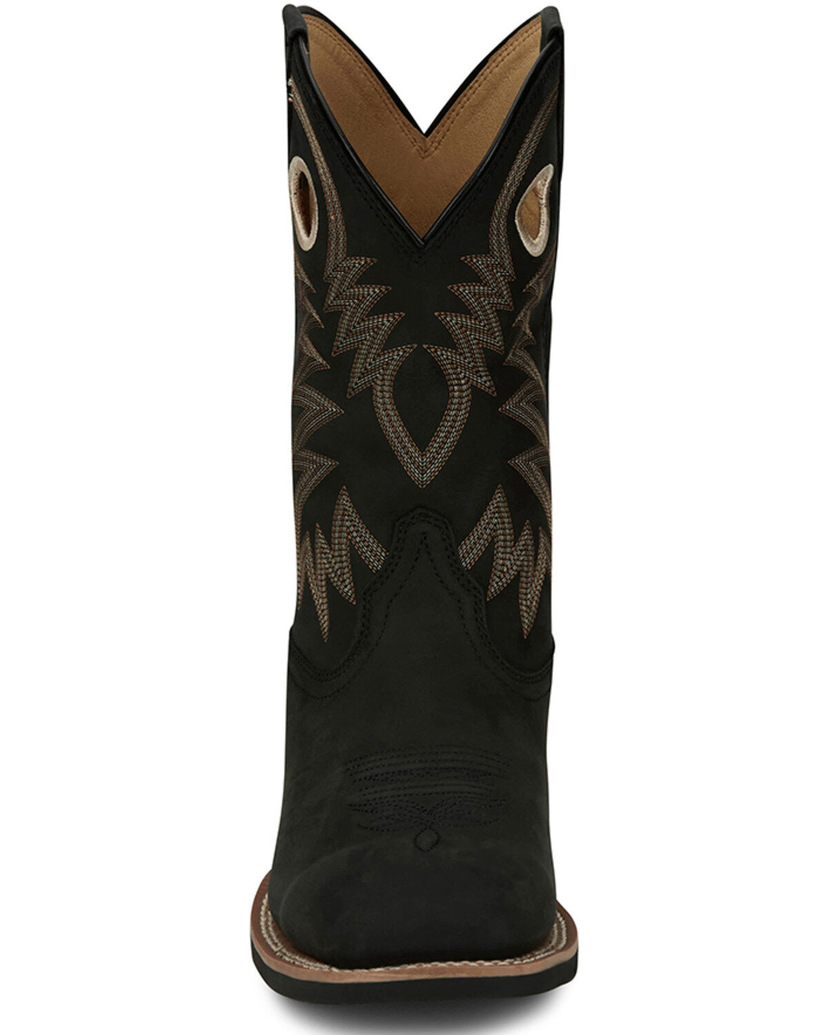 Image #4 - Justin Men's Shane Frontier Performance Western Boots - Broad Square Toe, Black, hi-res