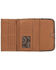 Image #3 - American West Women's Texas Rose Tooled Trifold Wallet, Tan, hi-res