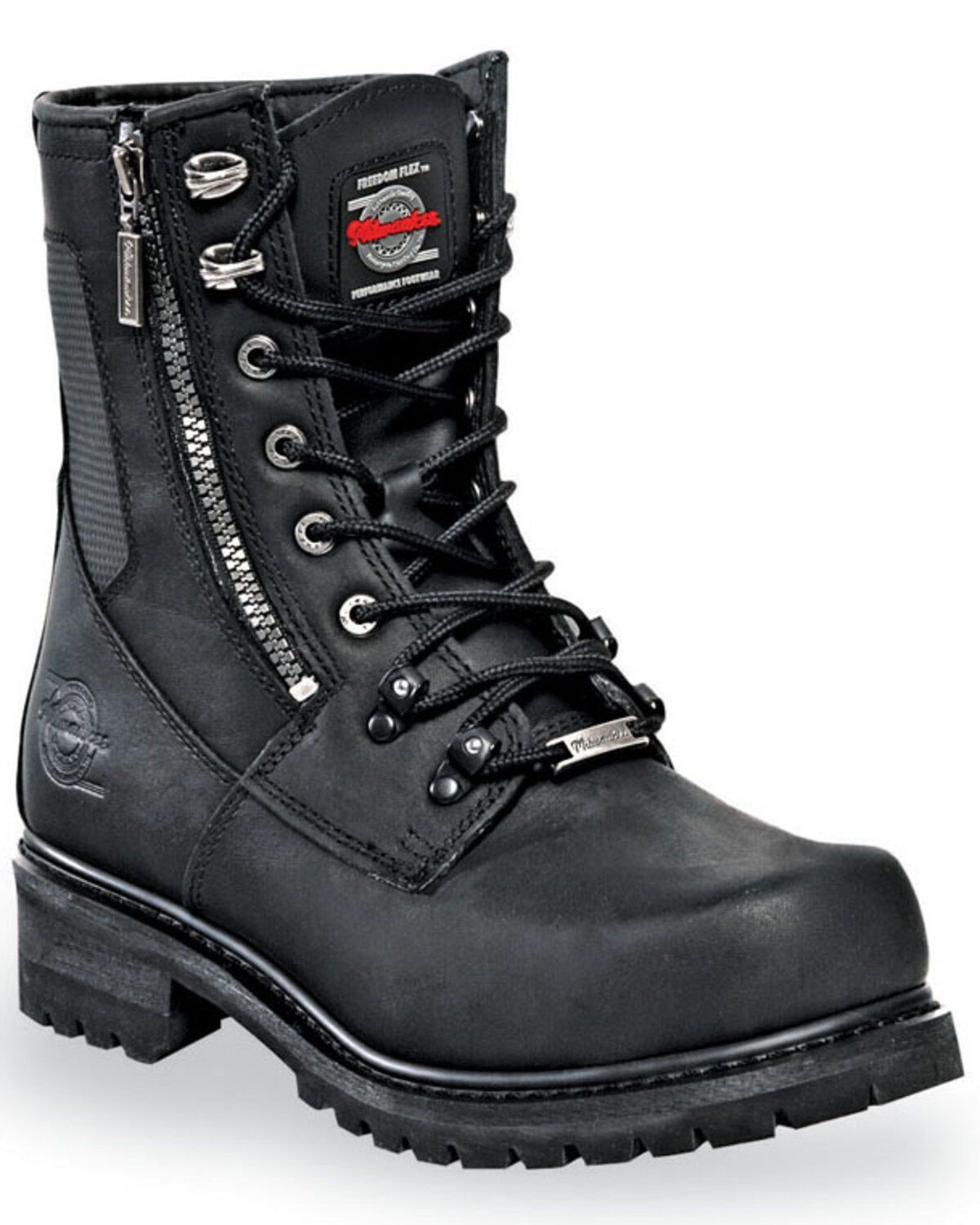 mens steel toe biker boots