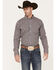 Image #1 - Cody James Men's Wes Plaid Print Long Sleeve Button-Down Stretch Western Shirt, Cream, hi-res