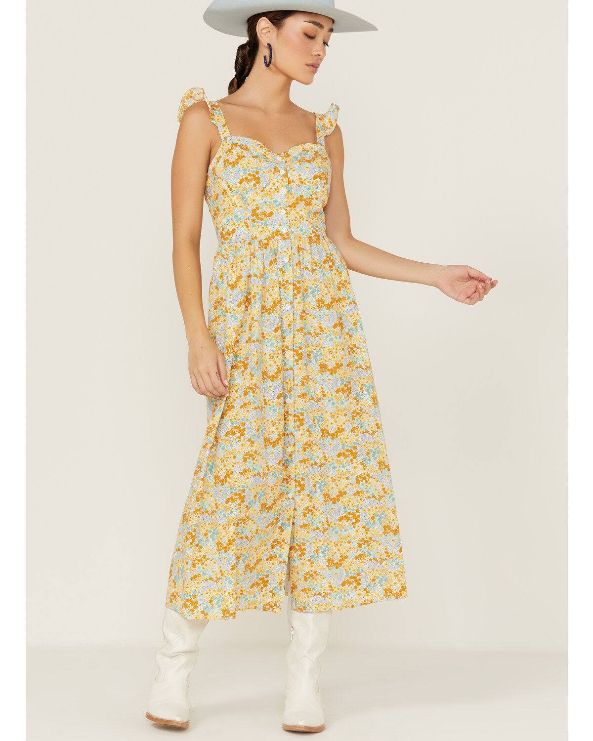 Image #4 - Molly Bracken Women's Sweetheart Midi Dress, , hi-res