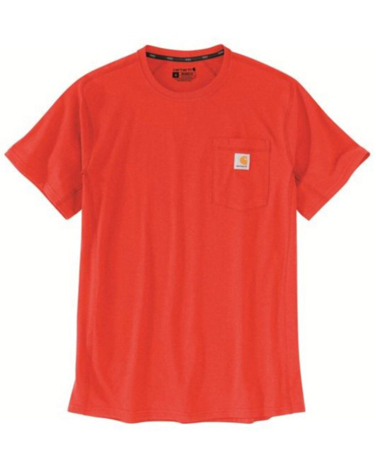 Carhartt Men's Force Midweight Short Sleeve Work Pocket T-Shirt, Red, hi-res