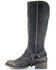 Image #3 - Corral Women's Distressed Harness Western Boots - Round Toe, Black, hi-res