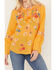 Image #3 - Johnny Was Women's Marissa Floral Embroidered Long Sleeve Pintuck Blouse, Gold, hi-res