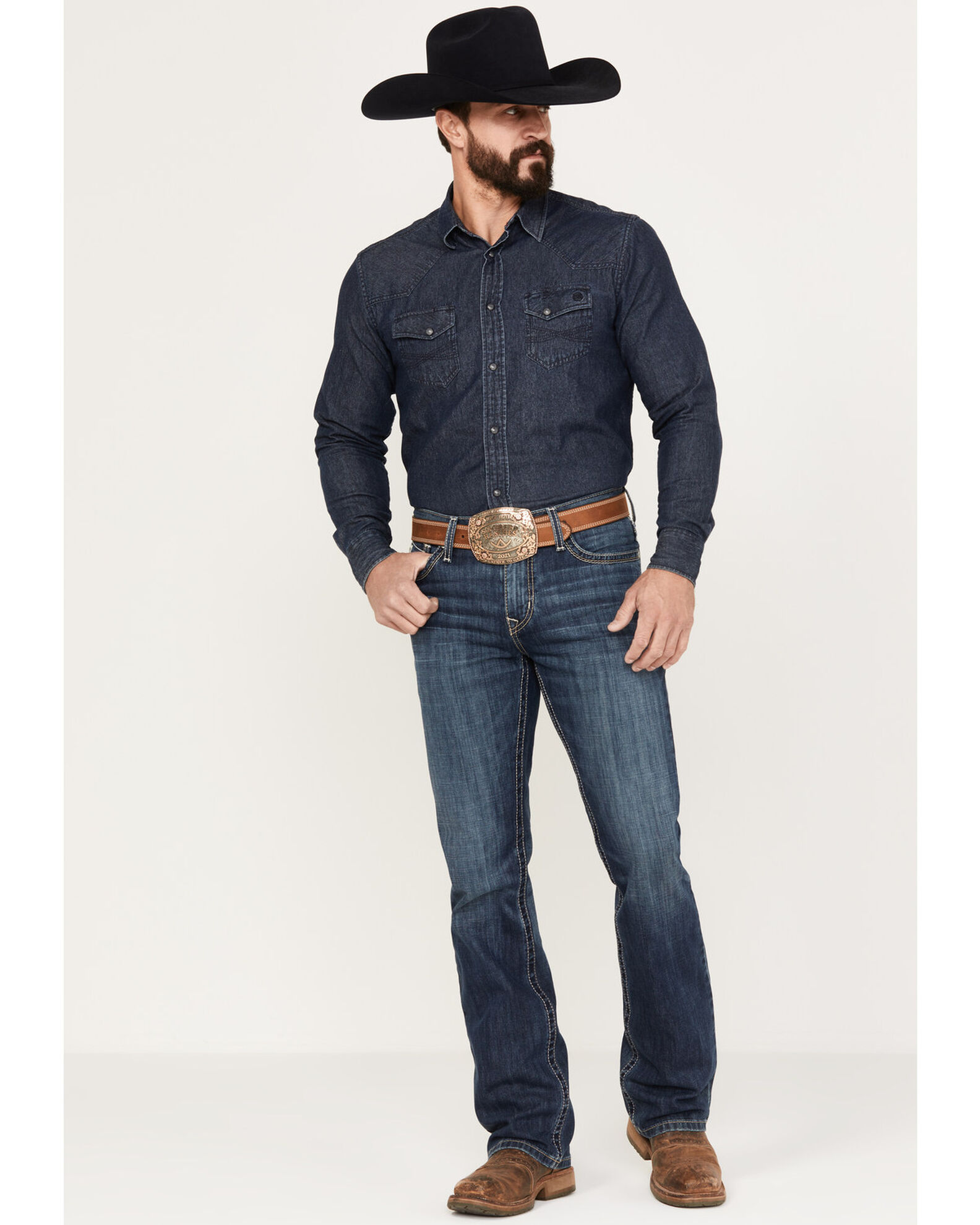 Cinch Men s Ian Dark Wash Slim Bootcut Performance Stretch Denim
