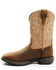 Brothers & Sons Men's Tyche Obsessed Bone Performance Leather Western Boots - Broad Square Toe , Brown, hi-res