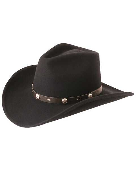 Silverado Crushable Wool Felt Hat, Black, hi-res