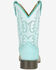 Image #4 - Smoky Mountain Girls' Painted Prairie Performance Western Boots - Broad Square Toe, Blue, hi-res