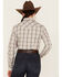 Rough Stock by Panhandle Women's Long Sleeve Dobby Plaid Print Snap Western Shirt, Beige/khaki, hi-res