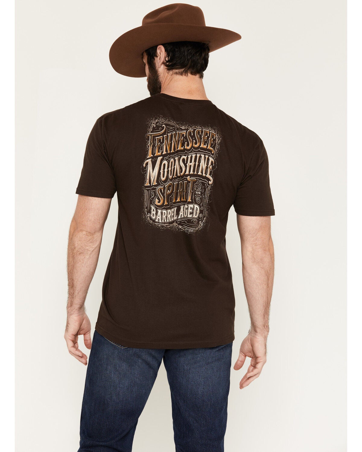 Moonshine Spirit&reg; Men's Tennessee Short Sleeve Graphic T-Shirt, Dark Brown, hi-res