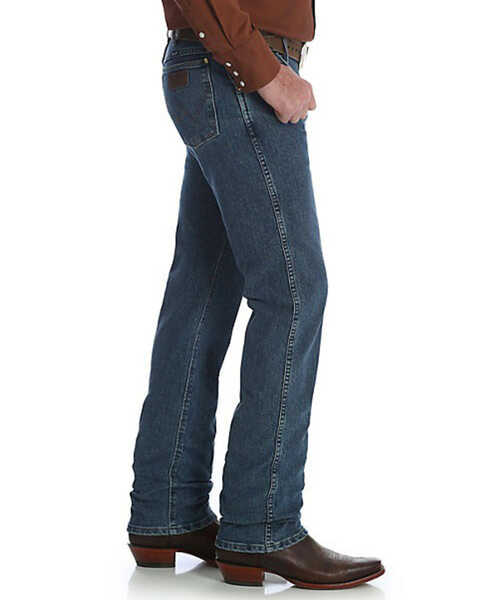 Image #3 - Wrangler Men's Vintage Stone Premium Performance Cowboy Cut Jeans - Big & Tall , Indigo, hi-res