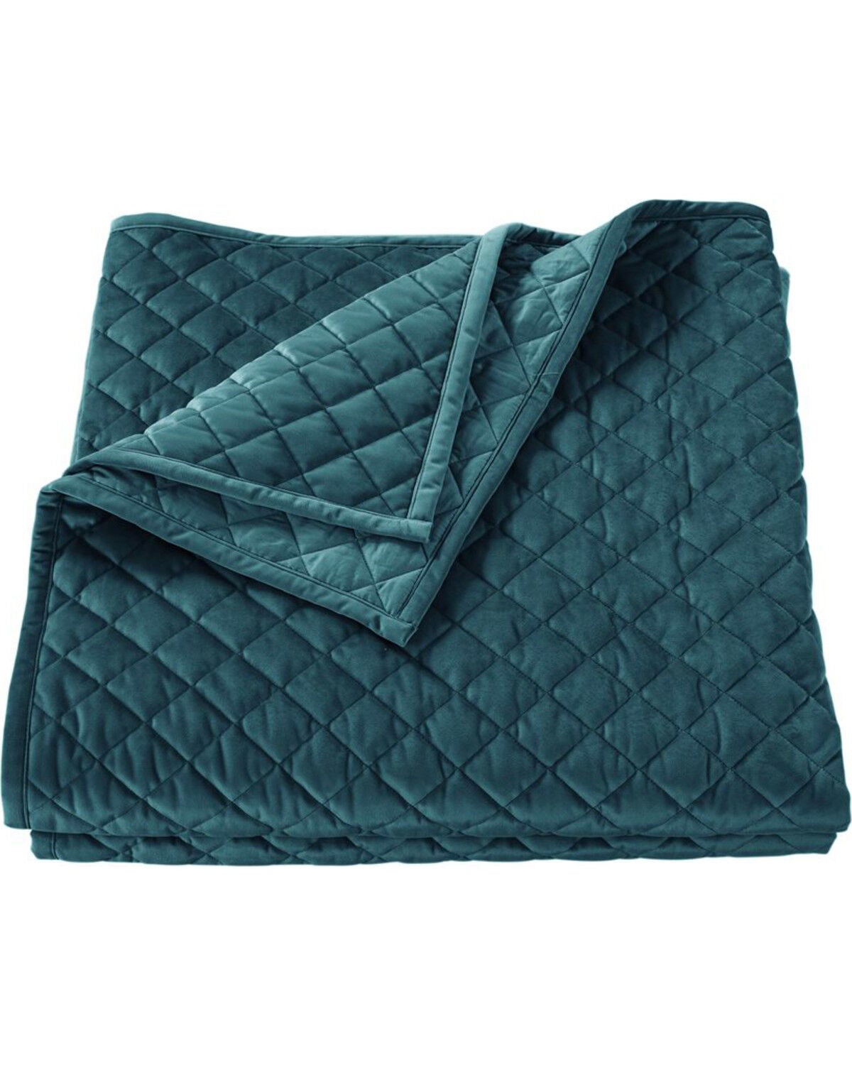HiEnd Accents Velvet Super King Quilt, Teal, hi-res