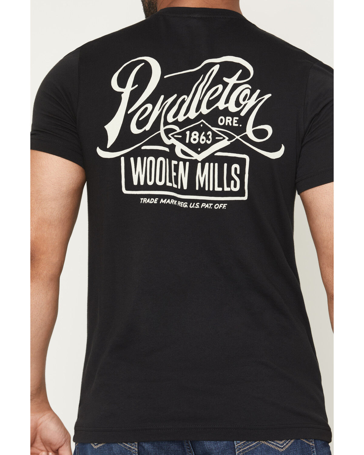 Image #4 - Pendleton Men's Script Logo Short Sleeve Graphic T-Shirt, Black, hi-res