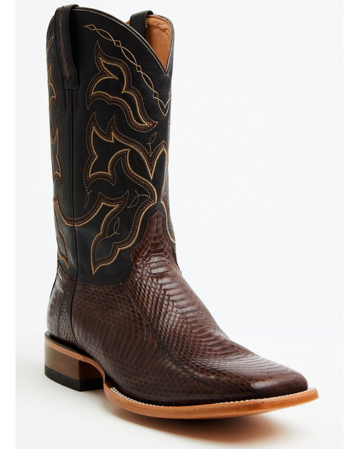 Cody James Men's Ayer Exotic Snake Western Boots - Broad Square Toe, Brown, hi-res