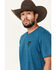 Image #3 - RANK 45® Men's Logo Short Sleeve Graphic T-Shirt, Medium Blue, hi-res