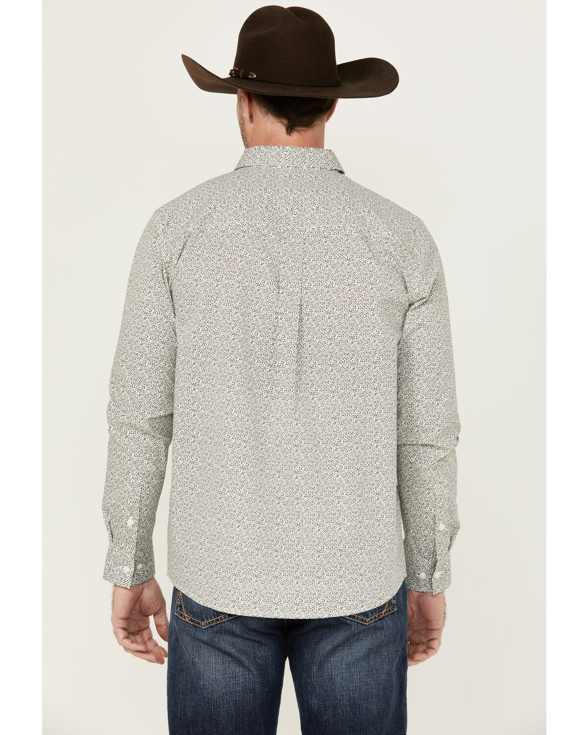 Image #4 - Cody James Men's Blurred Vision Floral Print Long Sleeve Button-Down Performance Stretch Western Shirt, White, hi-res