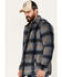 Flag & Anthem Men's Atoka Sherpa Plaid Print Shirt Jacket, Grey, hi-res