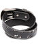 Shyanne Women's Tooled Floral Cut Out Underlay Western Belt , Black, hi-res