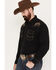 Image #2 - Wrangler Men's Rock 47 Long Sleeve Snap Western Shirt, Black, hi-res