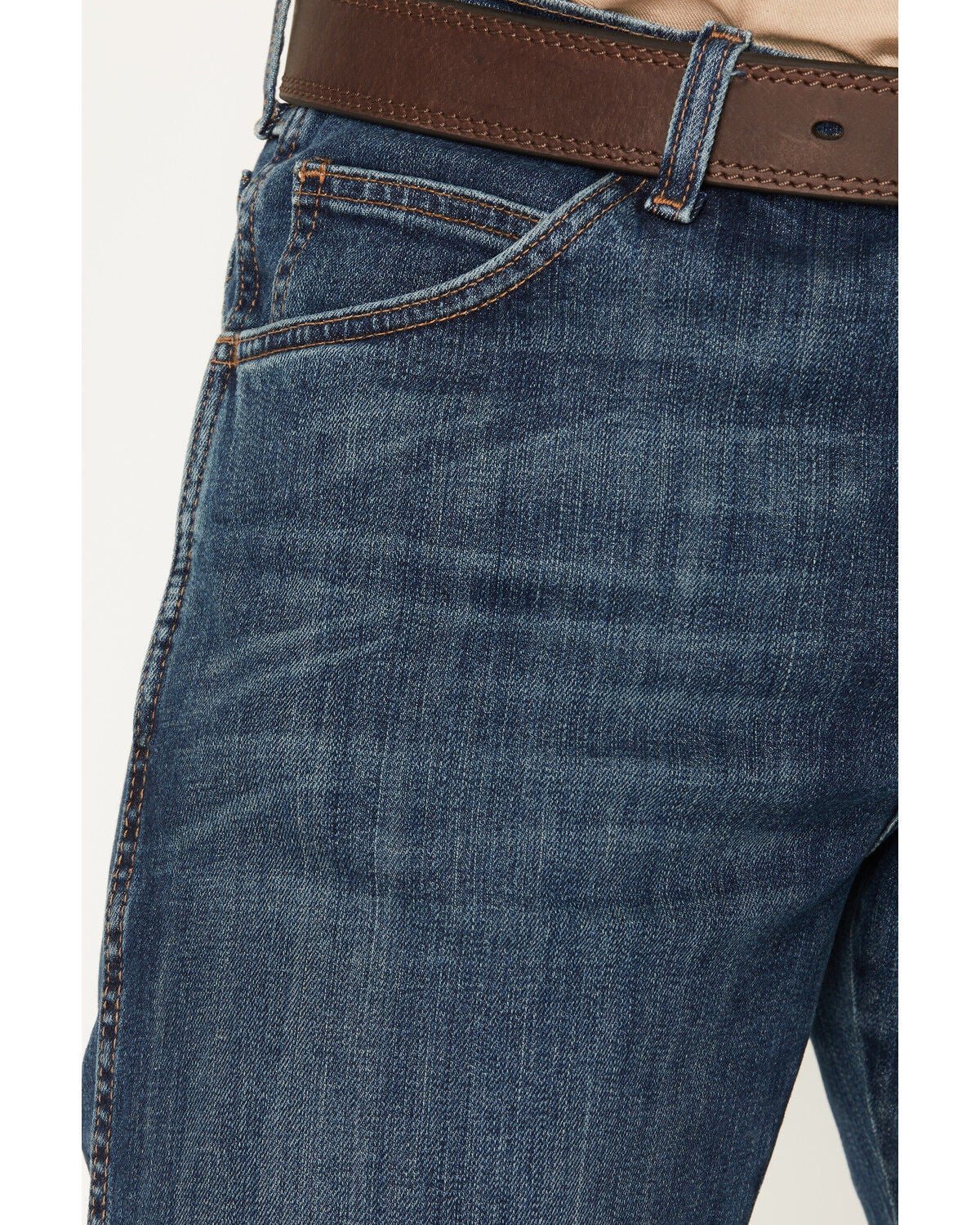 Image #2 - Wrangler Men's FR Dark Wash Advanced Comfort Regular Fit Stretch Denim Work Jeans, Blue, hi-res
