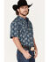 Image #2 - Cody James Men's Showcase Paisley Print Pearl Snap Western Shirt, Navy, hi-res