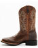 RANK 45® Men's Xero Gravity Unit Outsole Western Performance Boots - Broad Square Toe, Brown, hi-res