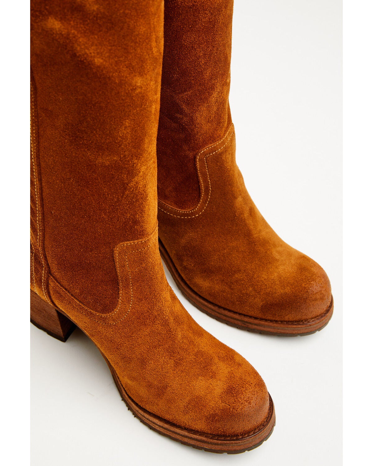 Image #7 - Cleo + Wolf Women's Scout Suede Fashion Boots - Round Toe, Cognac, hi-res