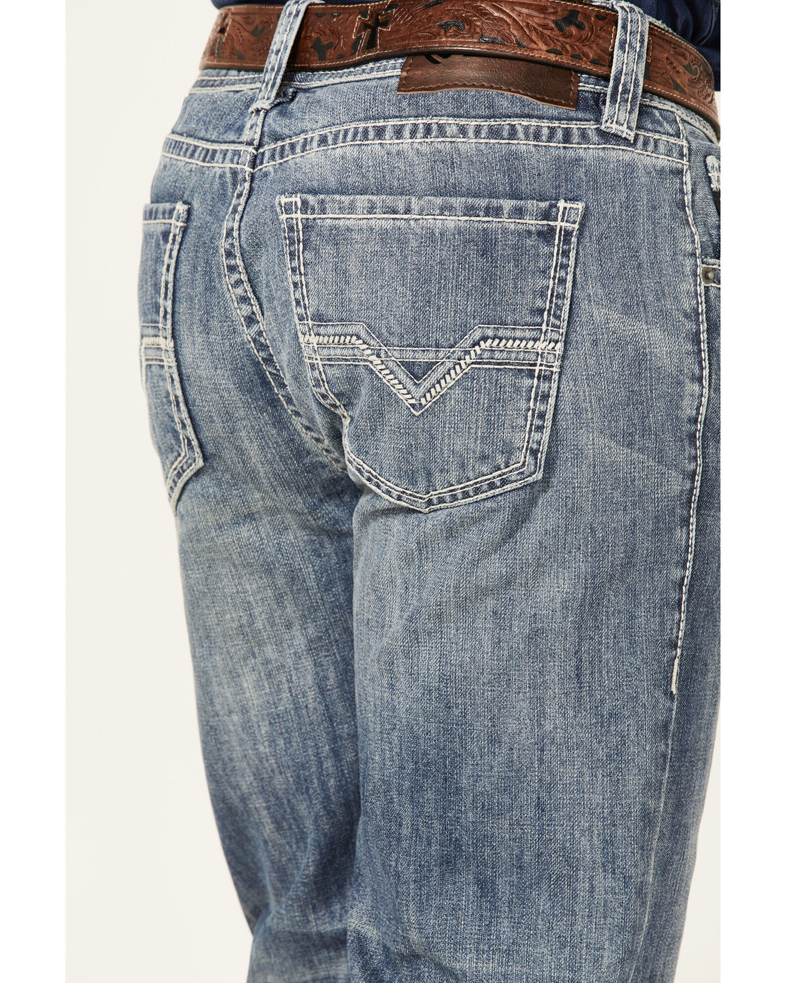 Rock and roll cowboy double sales barrel relaxed fit bootcut jeans
