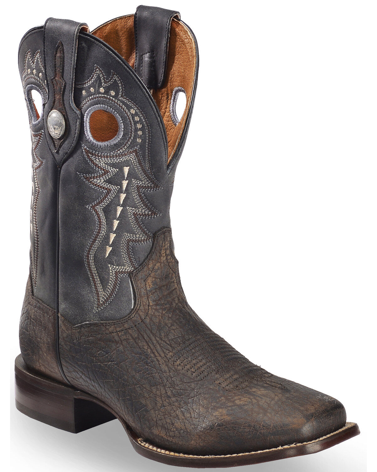 Image #1 - Dan Post Men's Badlands Distressed Leather Cowboy Boots - Square Toe , , hi-res