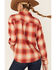 Levi's Women's Scarlet Flame Plaid Print Long Sleeve Button Down Western Flannel Shirt , Red, hi-res