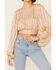Flying Tomato Women's Tie Back Crop Top, Gold, hi-res