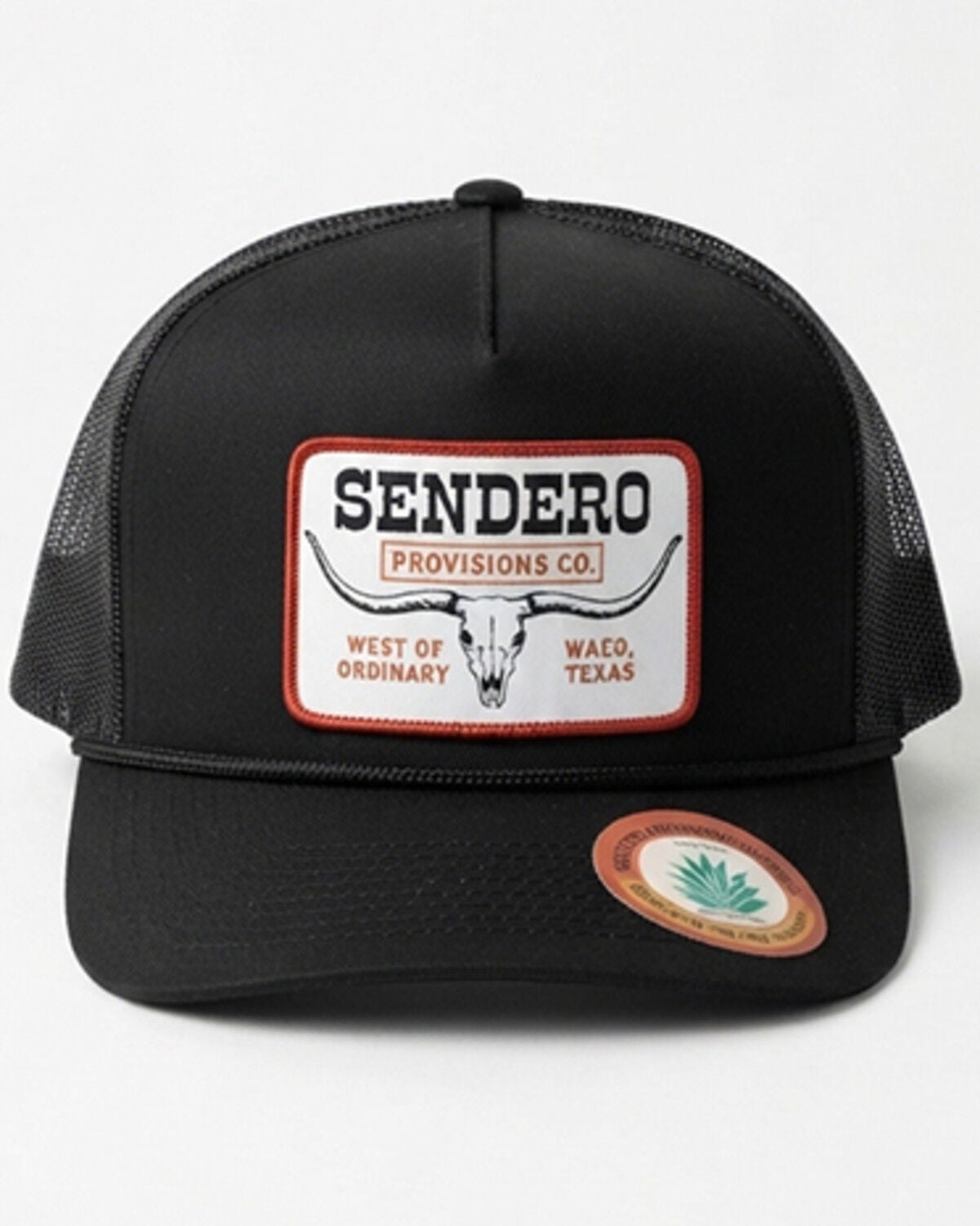 Image #1 - Sendero Provisions Men's Long Story Ball Cap, Black, hi-res