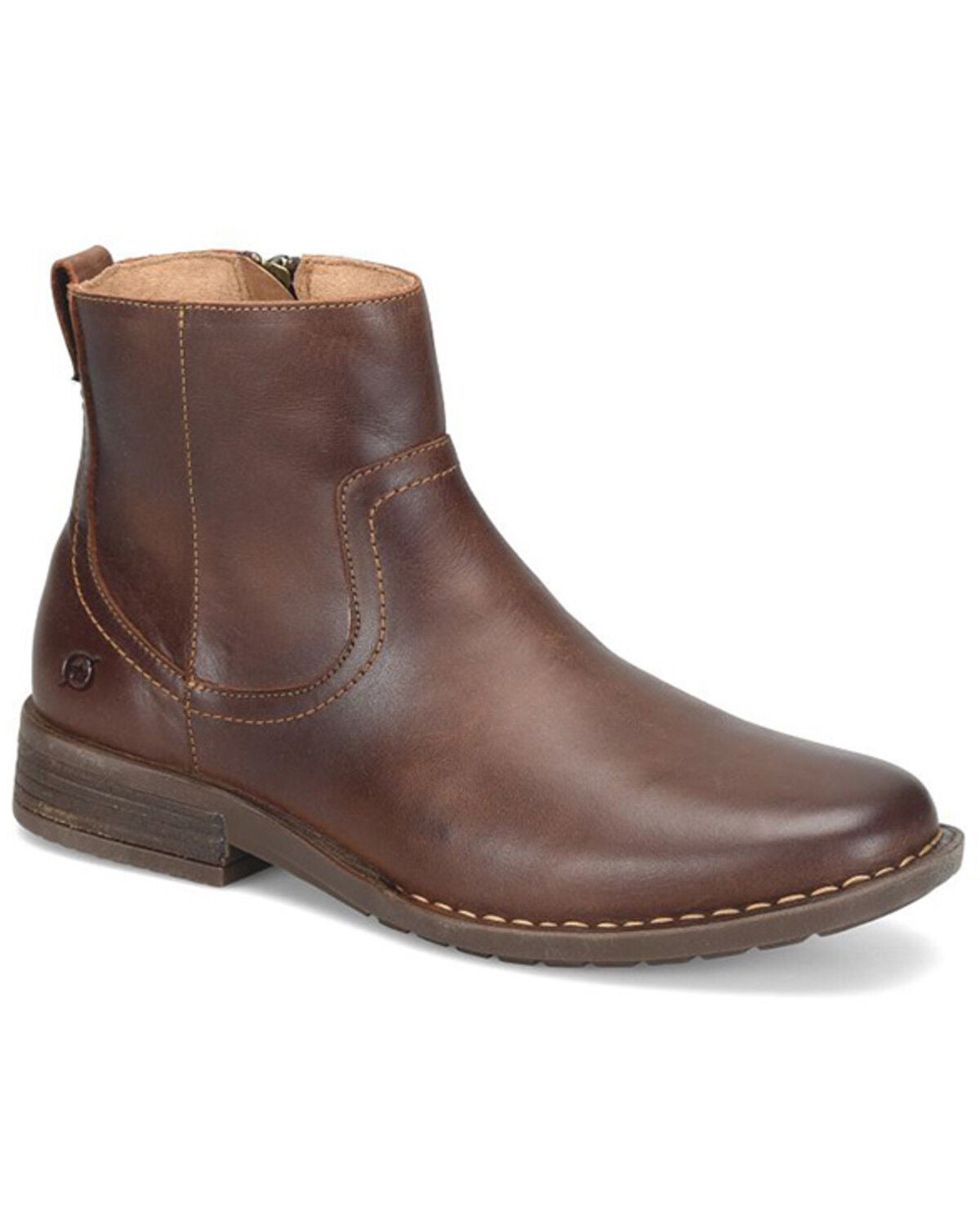 Born Men's Reed Ankle Boots - Round Toe, Brown, hi-res