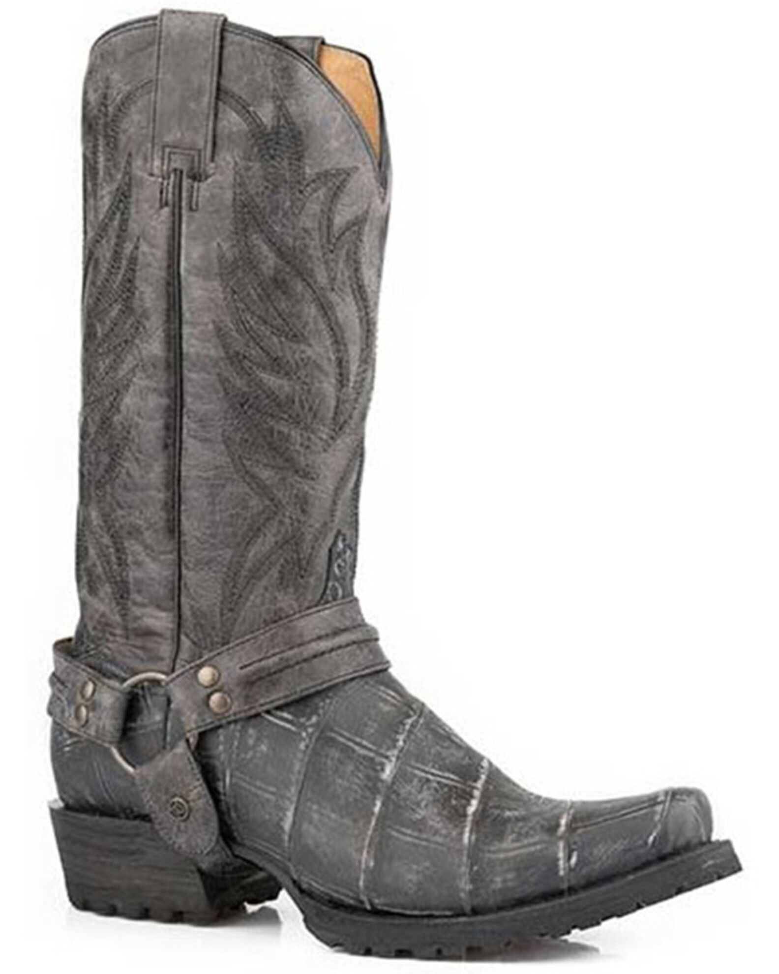 Mens black snip hotsell toe cowboy boots